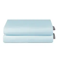 3ANGELI - Set 2 Fundas Almohada 50x90 Celeste Soft Touch