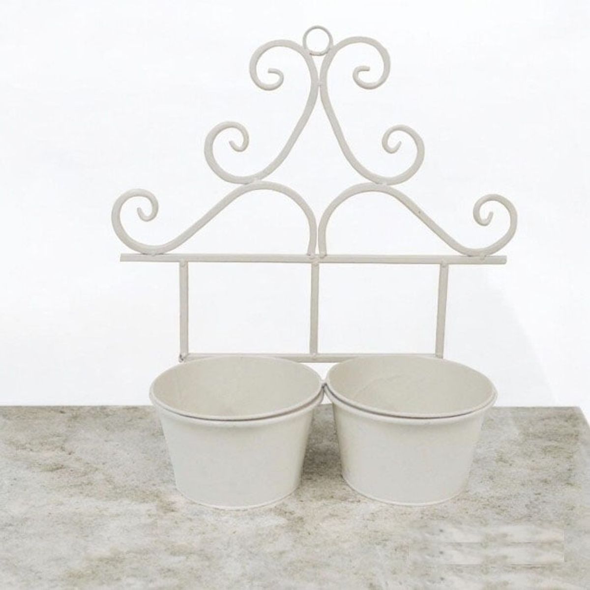 BRIC - Macetero Doble Colgante Blanco