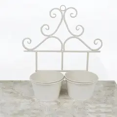 BRIC - Macetero Doble Colgante Blanco