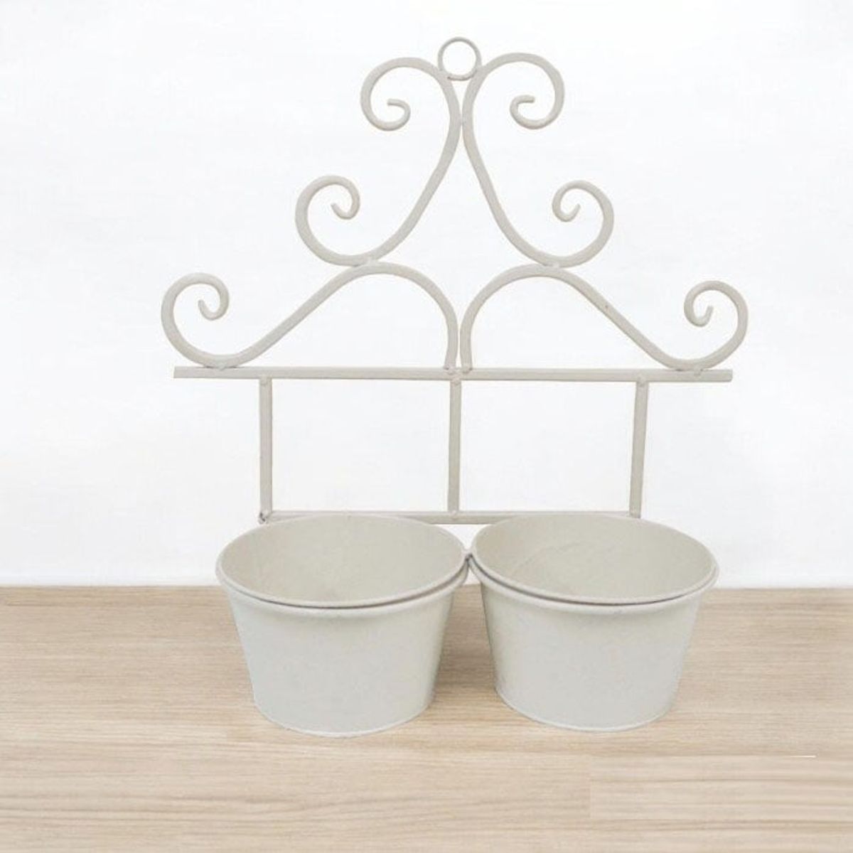 BRIC - Macetero Doble Colgante Blanco