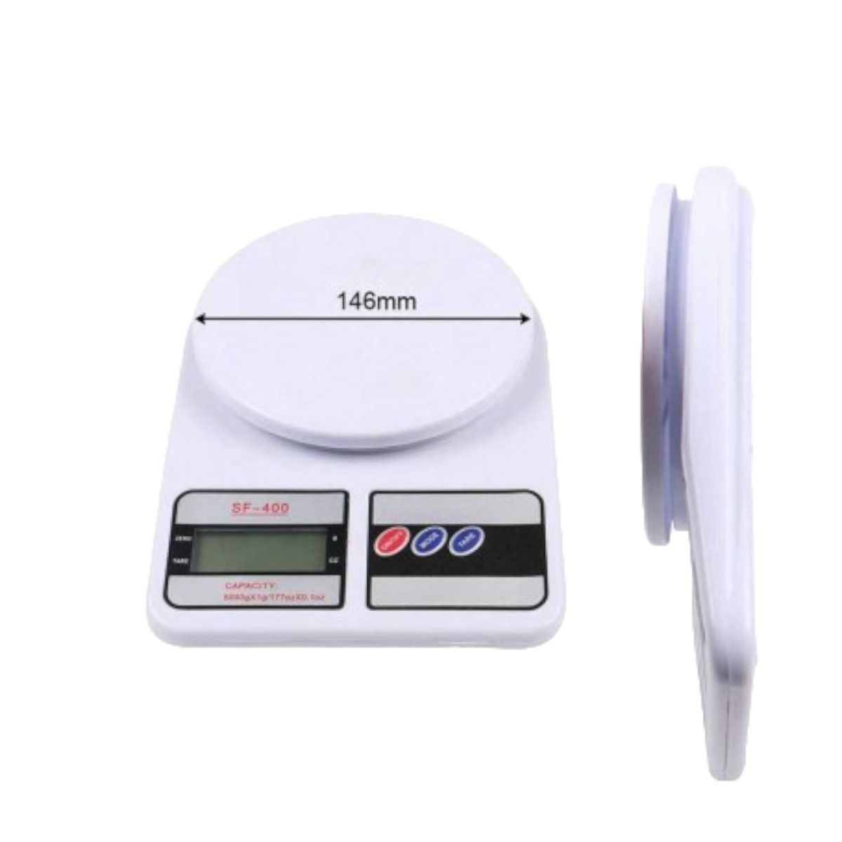 GENERICO - Balanza De Cocina Digital 10 Kg Color Blanco