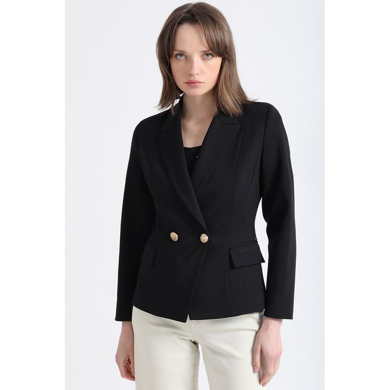 LIOLA - Blazer Cruzado, Negro Liola
