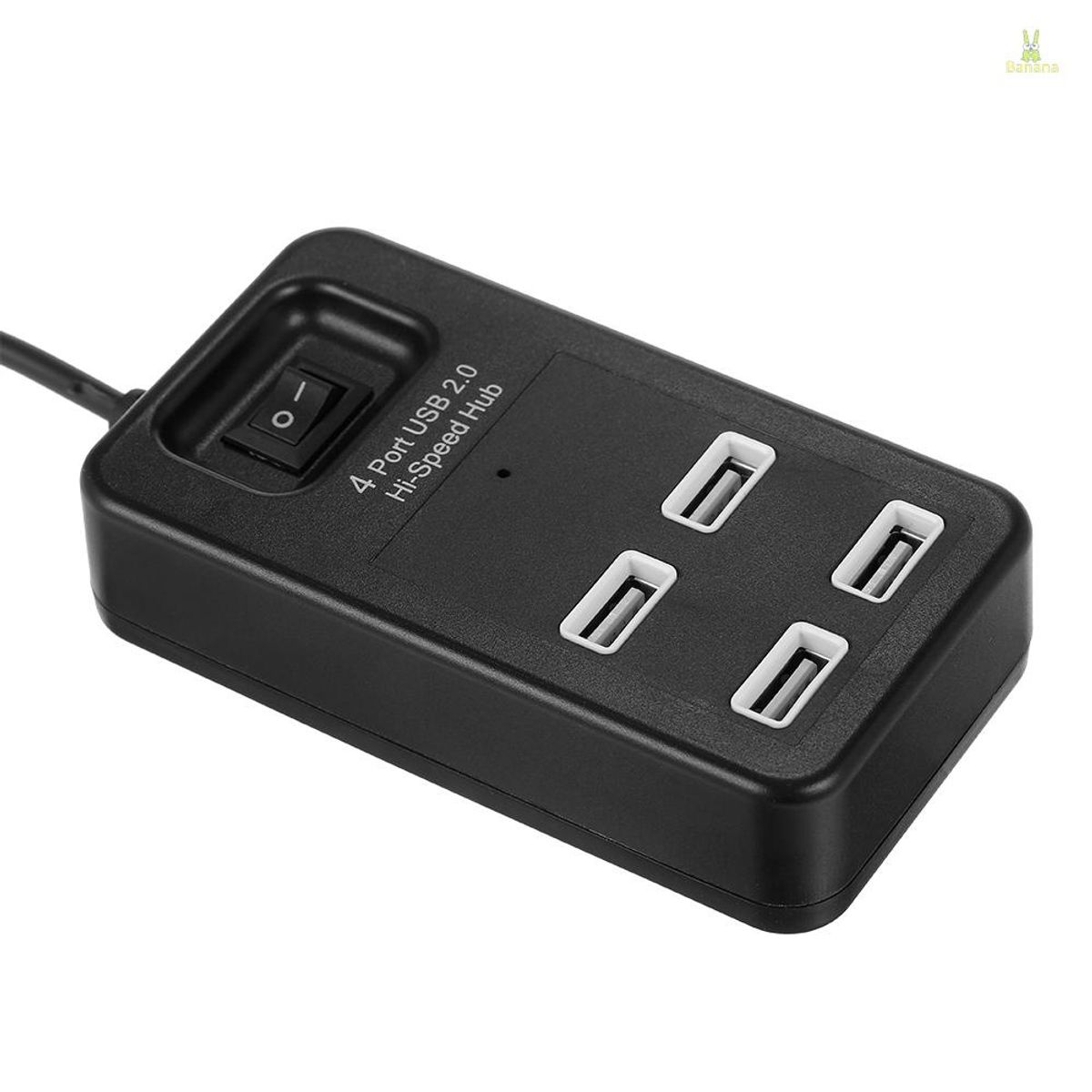 GENERICO - Hub 4 Puertos Multi Usb 2.0 Indicador Luz Interruptor