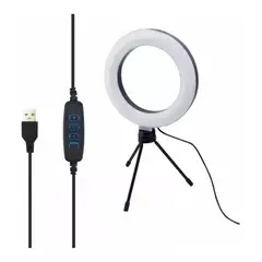 GENERICO - Aro De Luz Lampara Led Fotografía 16cm Trípode De Mesa