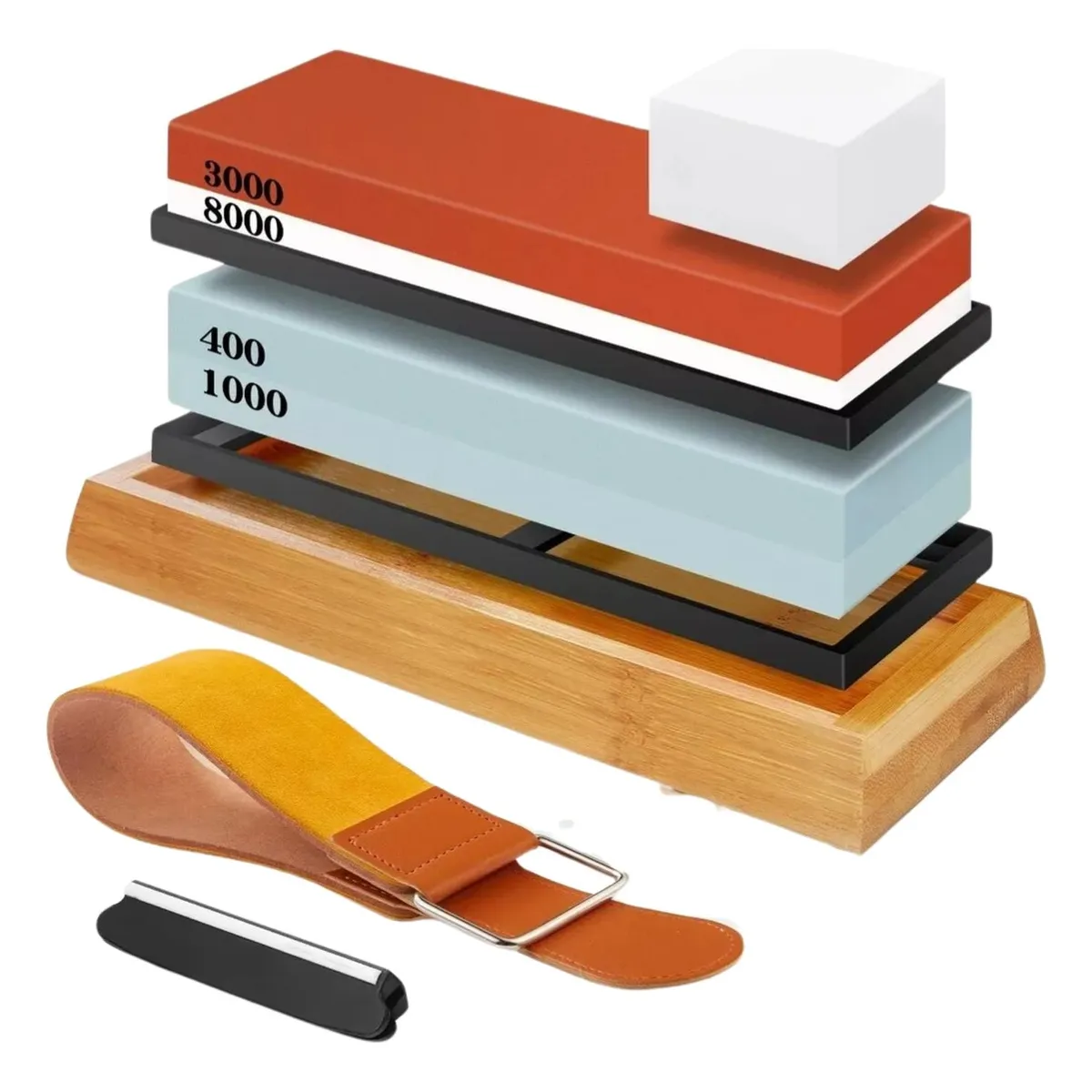 IMPORTCLICK - Juego Piedra Afiladora Cuchillos Cocina 400/1000/3000/8000 IMPORTCLICK