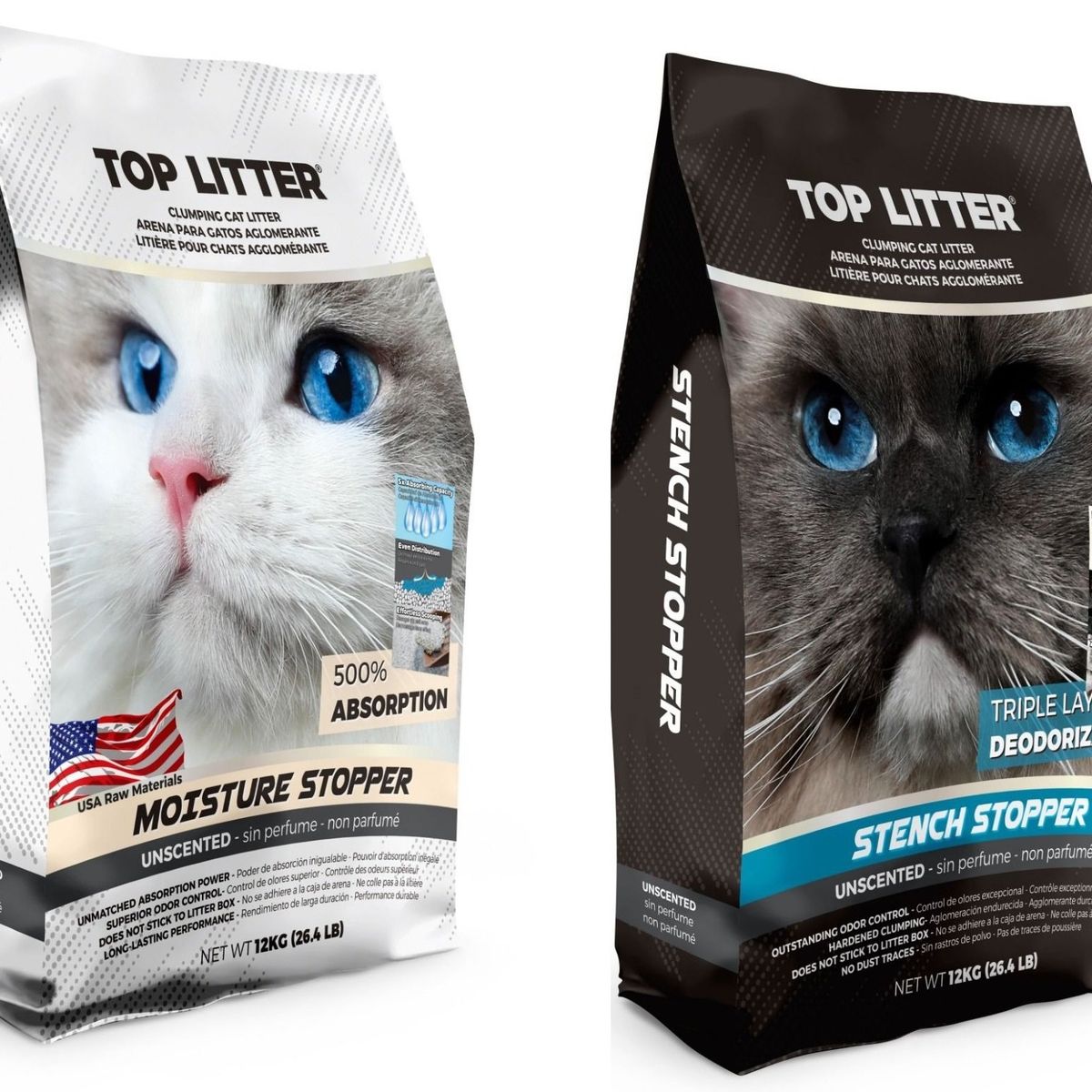 GENERICO - Pack Top Litter Arena Gato Super Premium aglutinante 24kg