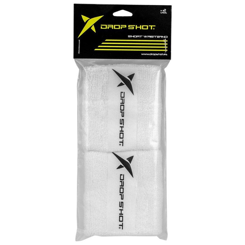 DROP SHOT - Muñequera Pádel Drop Shot Blanca Corta