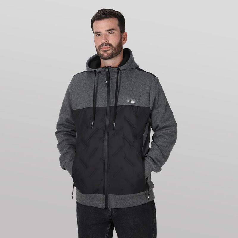 GANGSTER - Chaqueta Híbrida Sintesis Gris Gangster