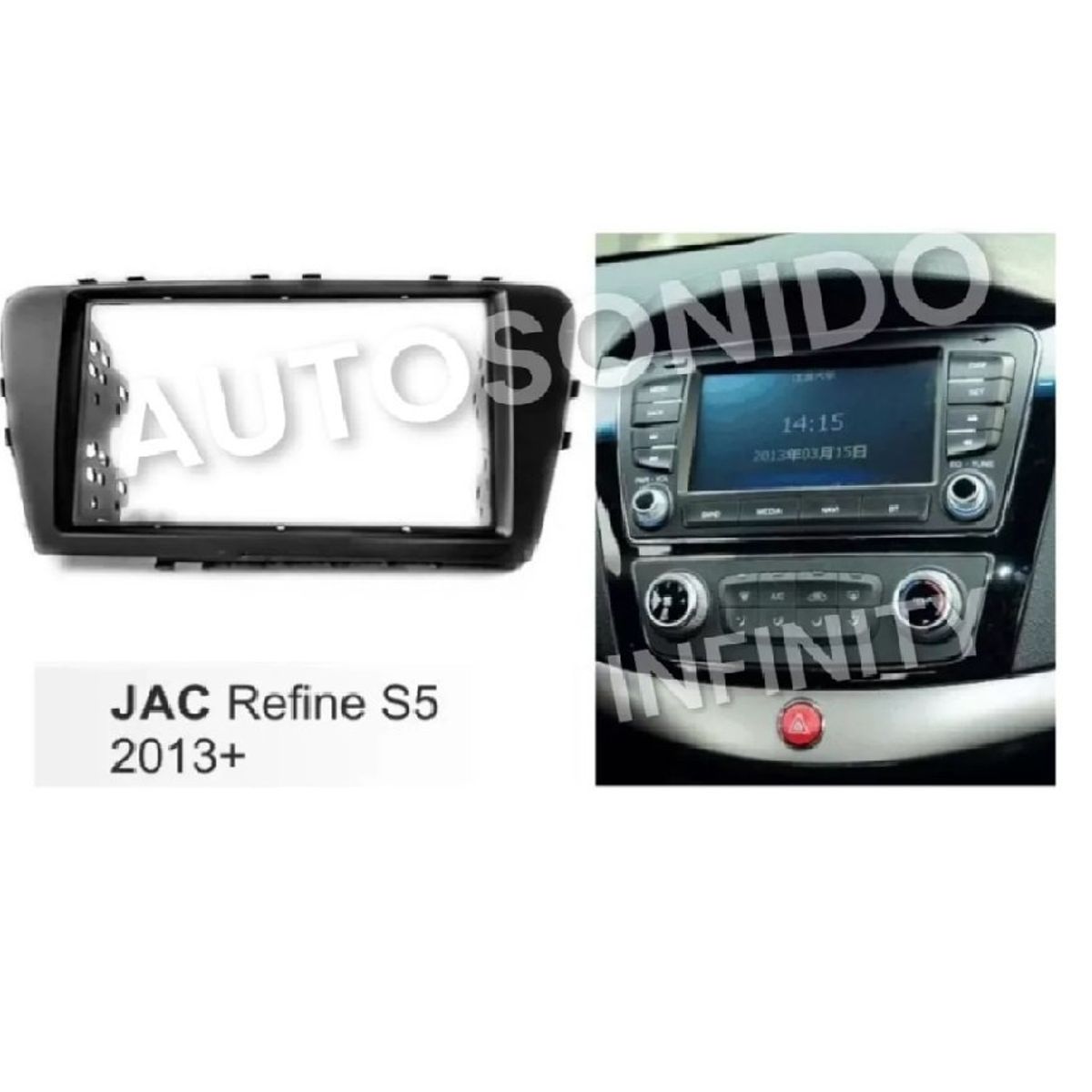 JAC - Bisel Adaptador De Radio Jac S5 Refine 7 Pulgadas