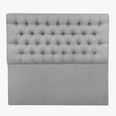 Imagen 2 del producto Respaldo de Cama Capitoné Premium Lino Gris Plata - 2 Plazas