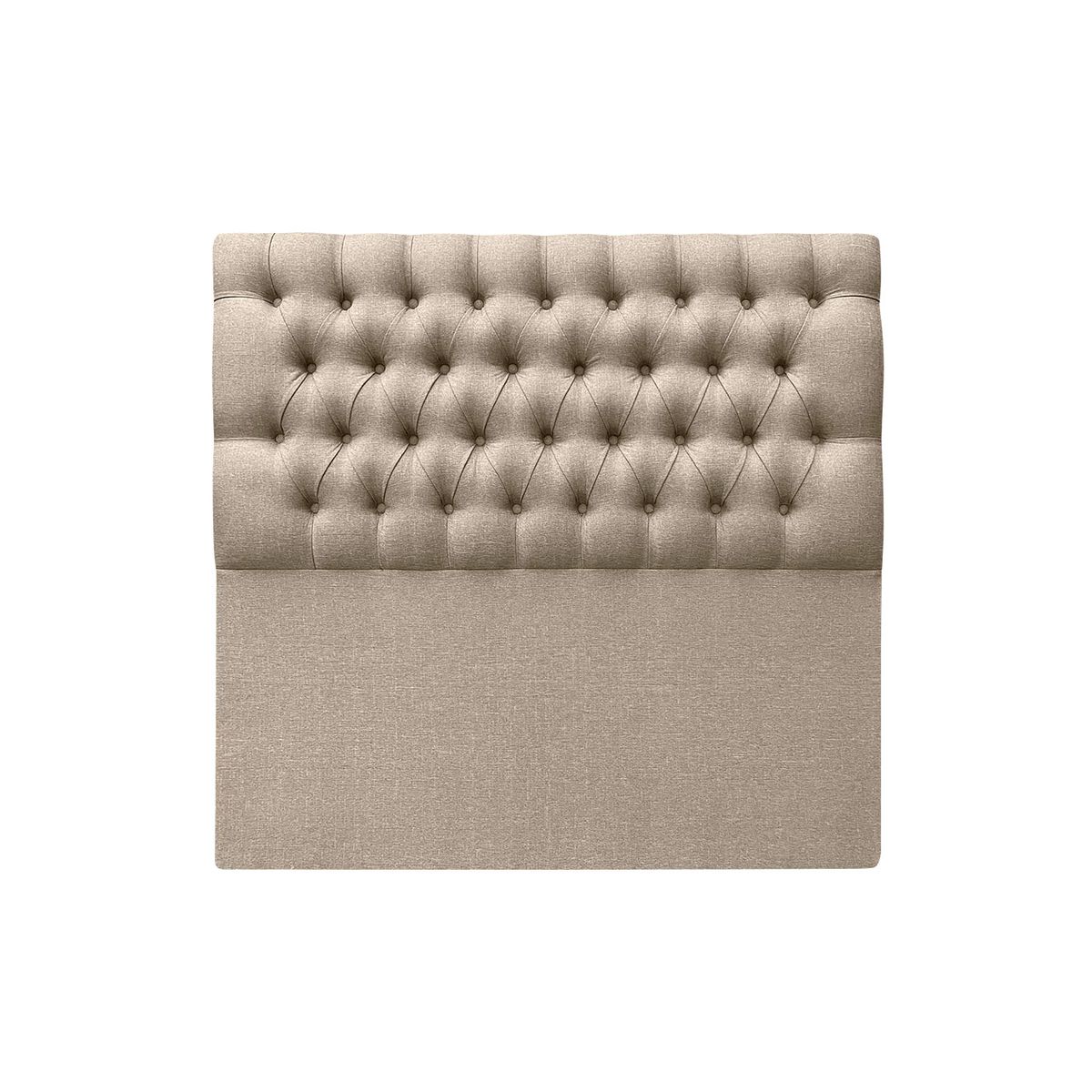 ESPACIO HOGAR - Respaldo de Cama Capitoné Premium Lino Beige - 1.5 Plaza