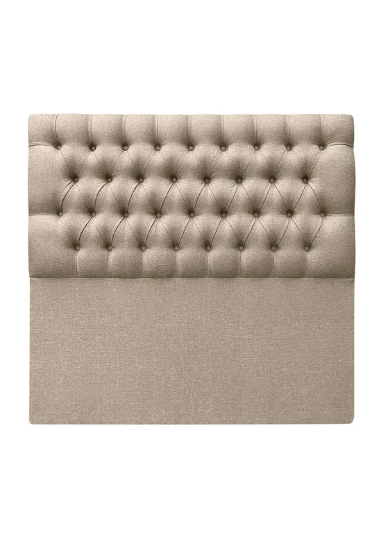Respaldo de Cama Capitone Premium Lino Beige - 2 Plazas