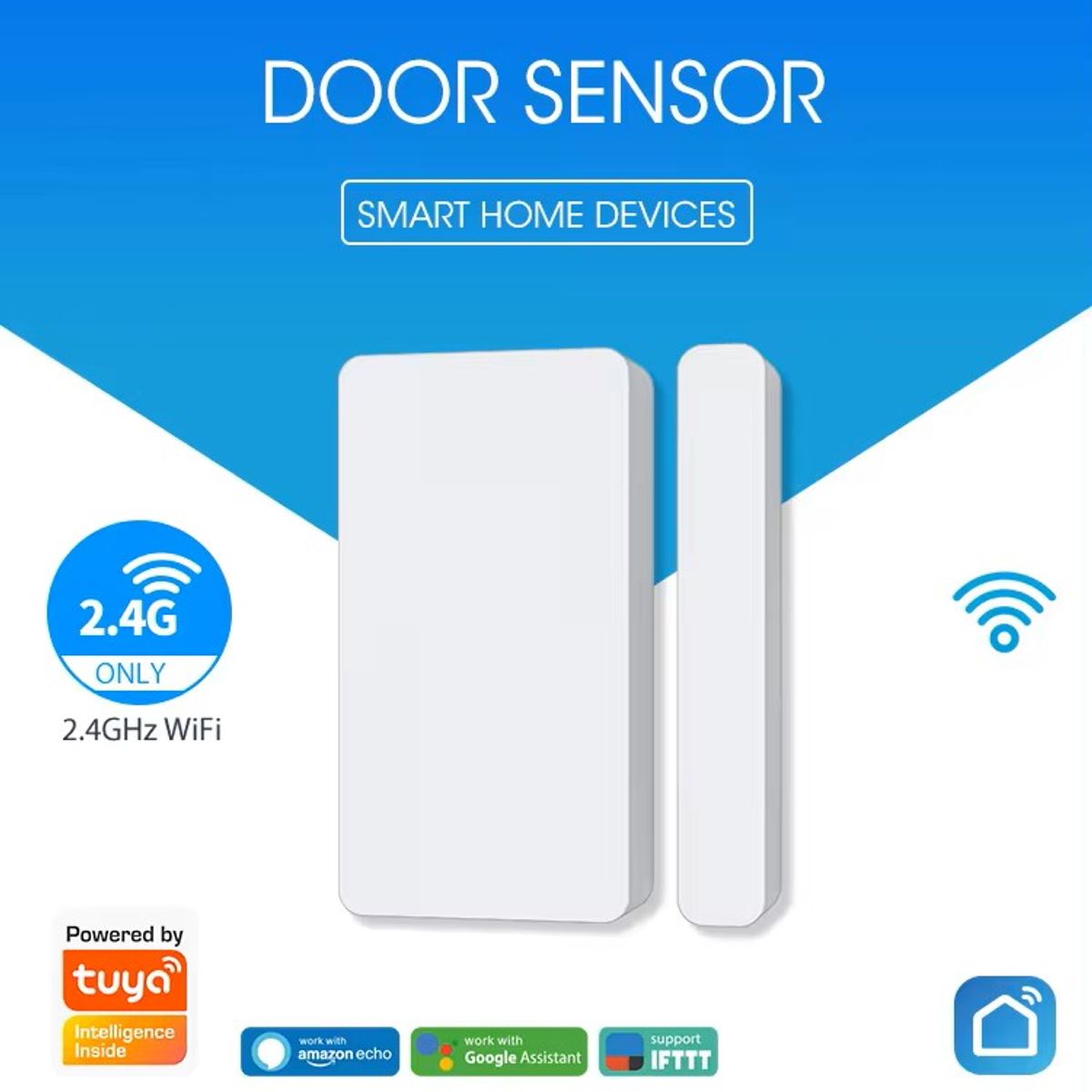 GENERICO - Sensor de Puerta Ventana Wifi Inteligente Tuya Smart
