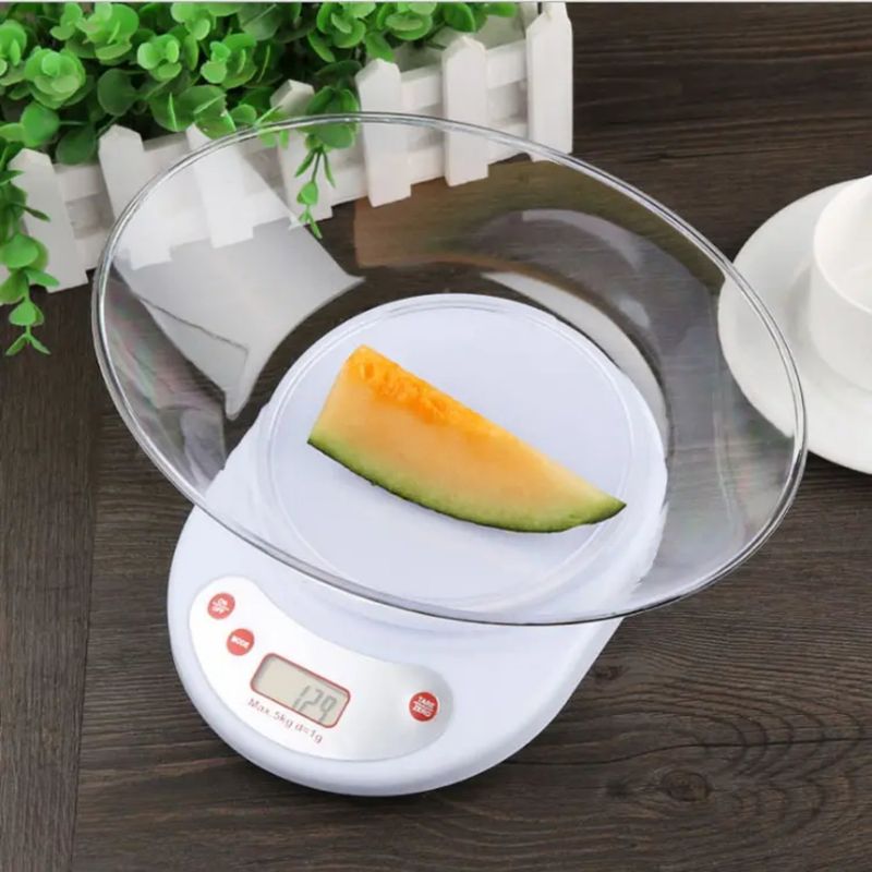 HOMESTAR - Balanza de cocina digital 5KG blanca