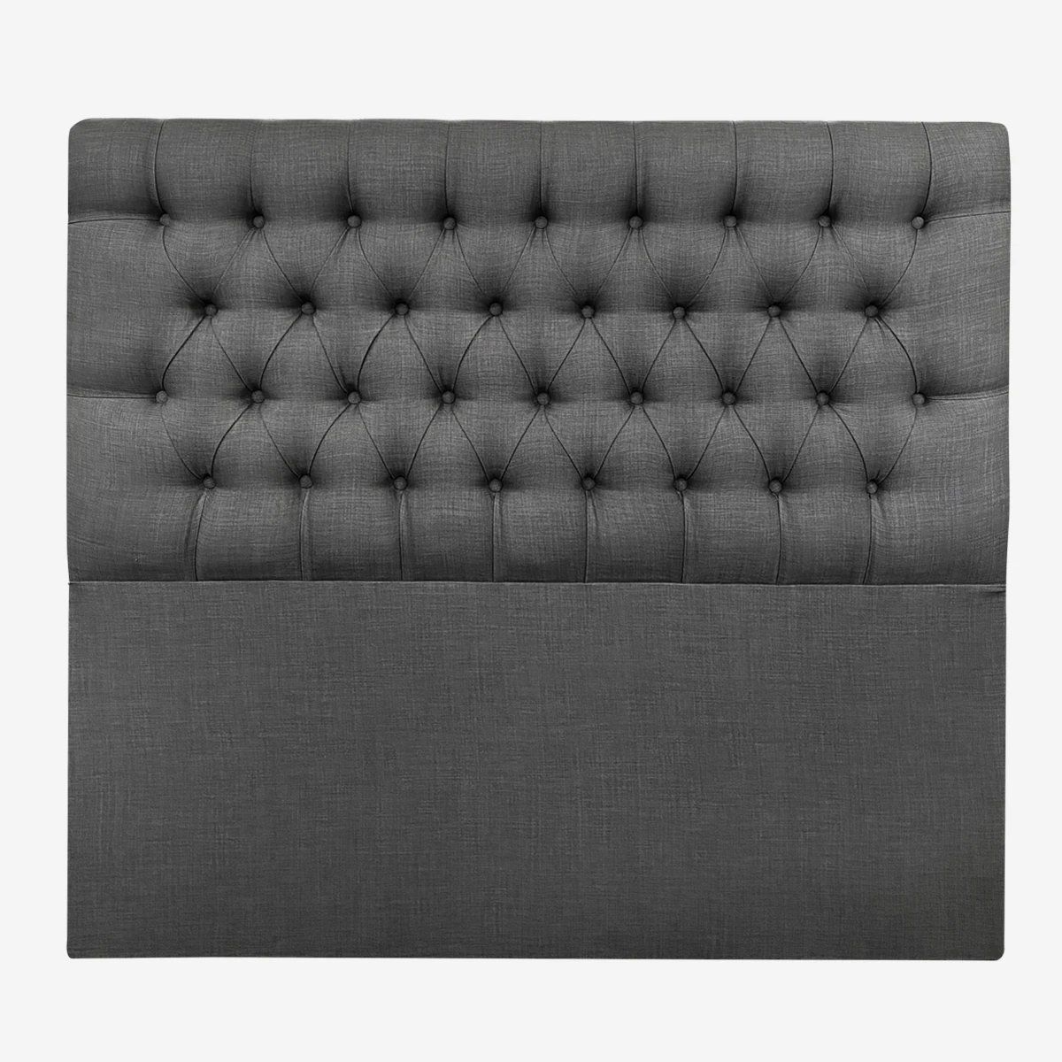 ESPACIO HOGAR - Respaldo de Cama Capitoné Premium Lino Beige - Super King