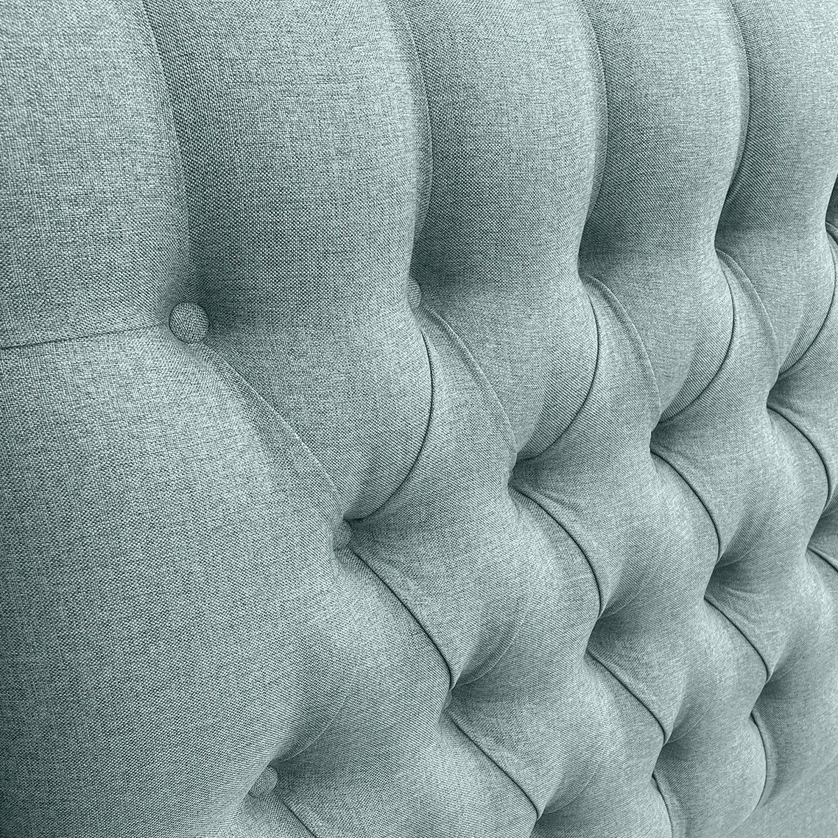 ESPACIO HOGAR - Respaldo de Cama Capitoné Premium Lino Verde Jeans - 1 Plaza