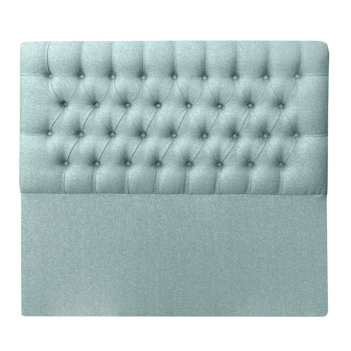 ESPACIO HOGAR - Respaldo de Cama Capitoné Premium Lino Verde Jeans - 1.5 Plaza