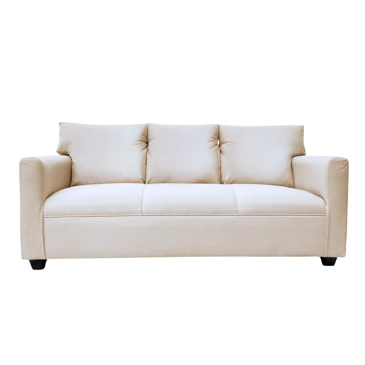 GENERICO - SOFA IMPERIO 3 CUERPOS CHENILLE CREMA
