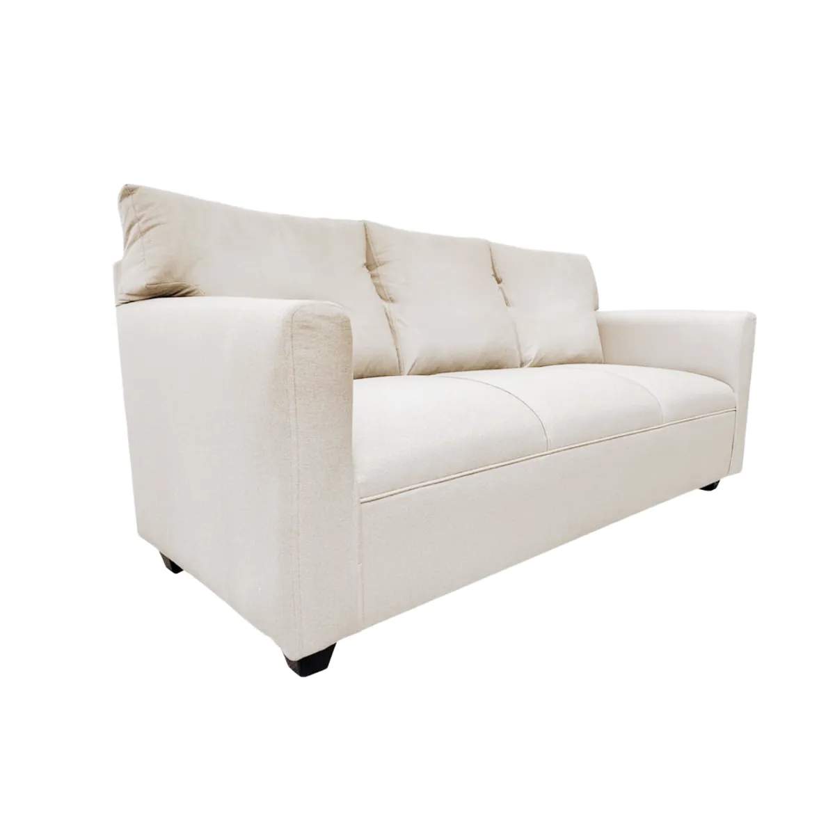 GENERICO - SOFA IMPERIO 3 CUERPOS CHENILLE CREMA