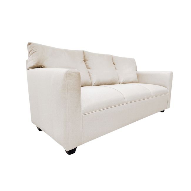 GENERICO - SOFA IMPERIO 3 CUERPOS CHENILLE CREMA