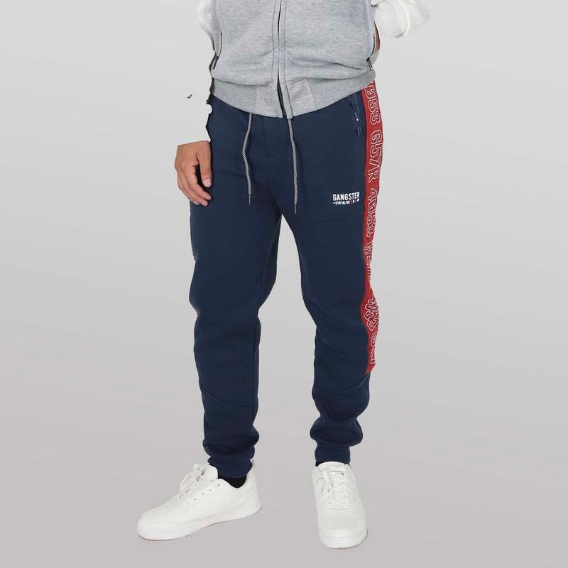 GANGSTER - Buzo Jogger Brand Azul Marino Gangster