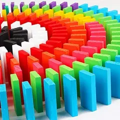 GENERICO - Juego De 100 Piezas Domino Coloridos Bloques De Madera