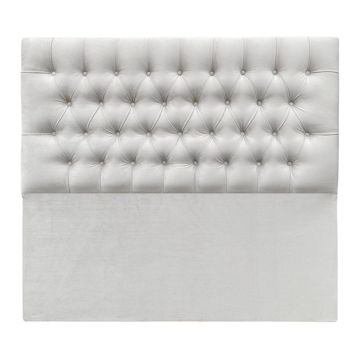 ESPACIO HOGAR - Respaldo de Cama Capitoné Premium Felpa Crema - 1 Plaza