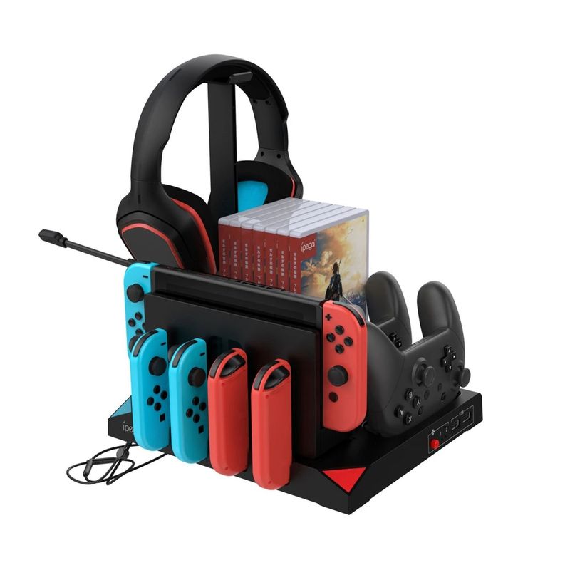 IMPORTCLICK - Soporte Adaptador Vertical Nintendo Switch Accesorios 9 en 1