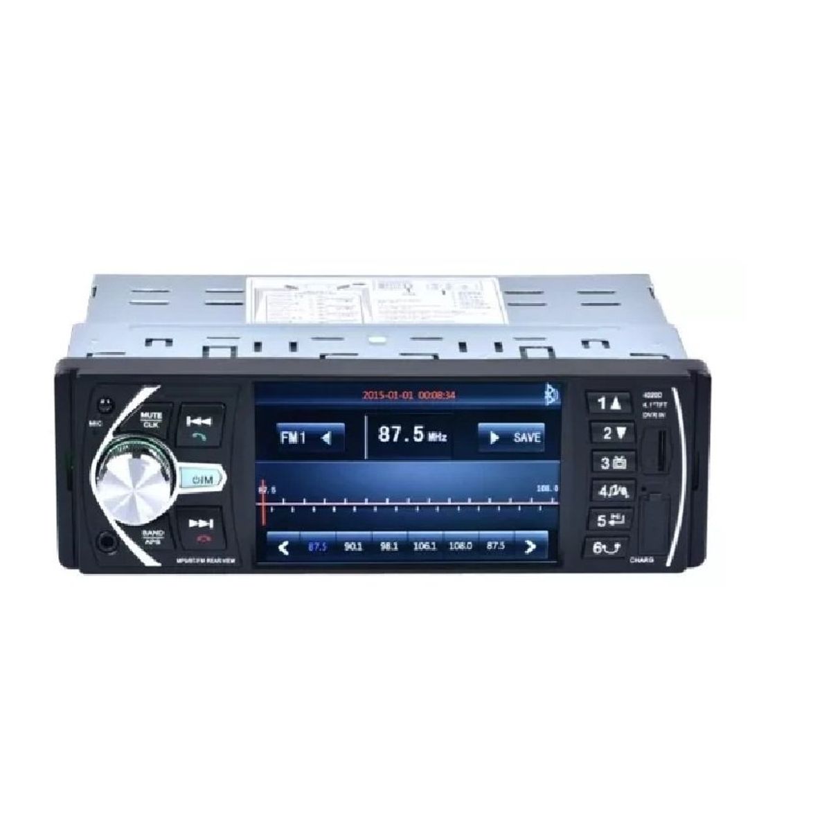 GENERICO - Radio Auto 1 Din Con Pantalla 4 Bluetooth Mp3 Usb Control