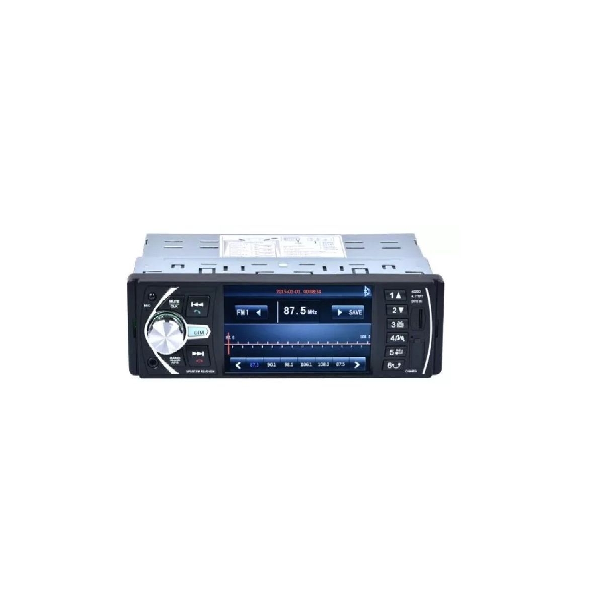GENERICO - Radio Auto 1 Din Con Pantalla 4 Bluetooth Mp3 Usb Control