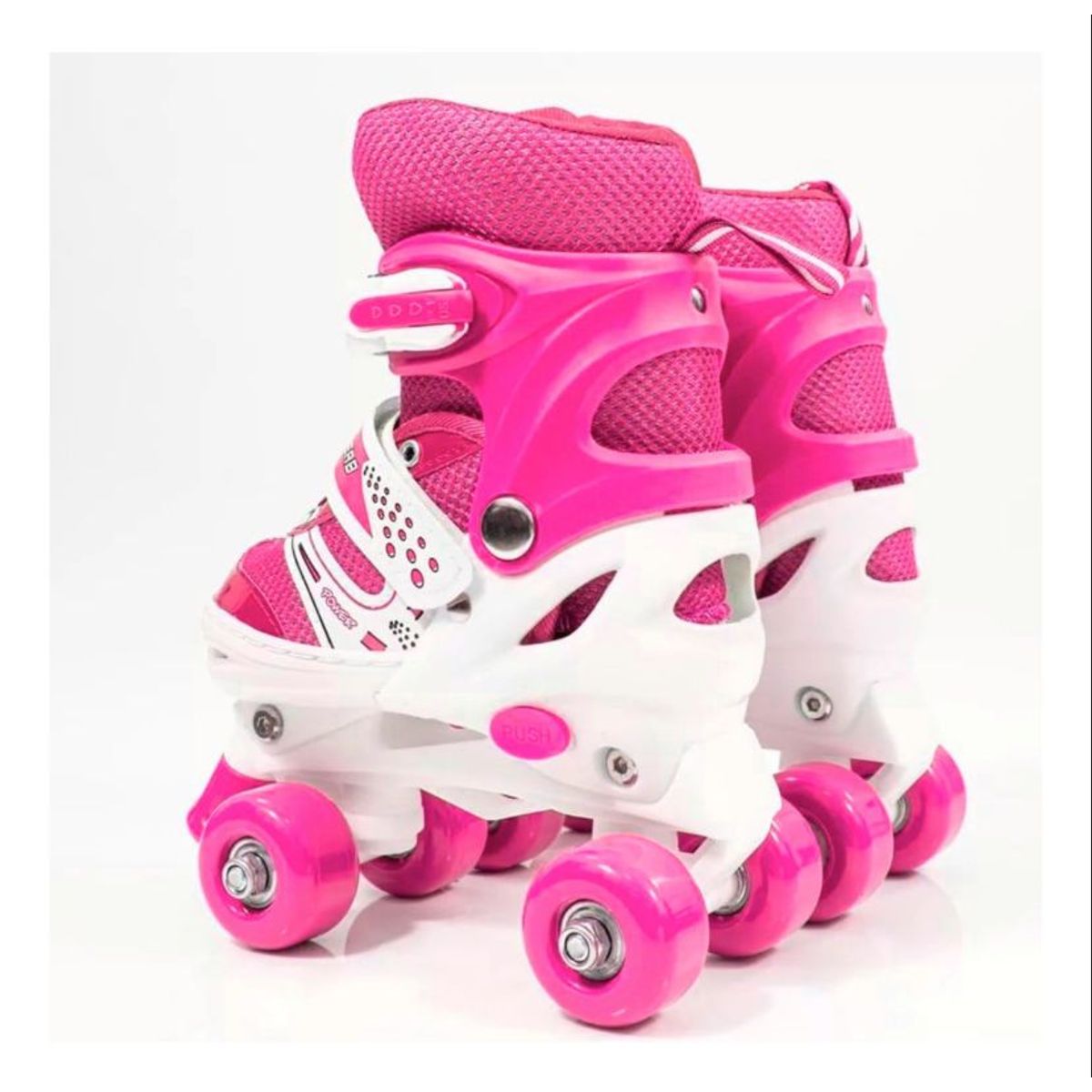 GENERICO - Patines 4 Ruedas Ajustable Roller Artístico Rosados S