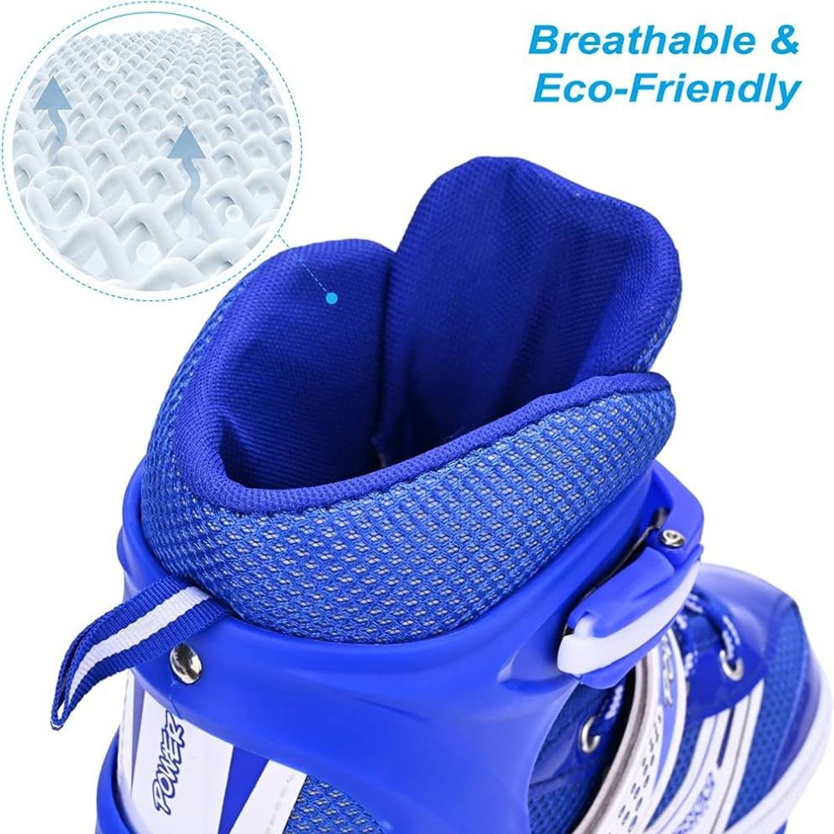 GENERICO - Patines 4 Ruedas Ajustable Roller Artístico Azul S