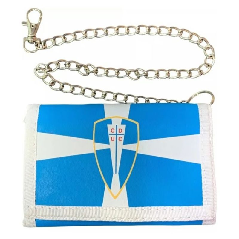 GENERICO - Billetera Con Cadena U Católica Cartera Celeste