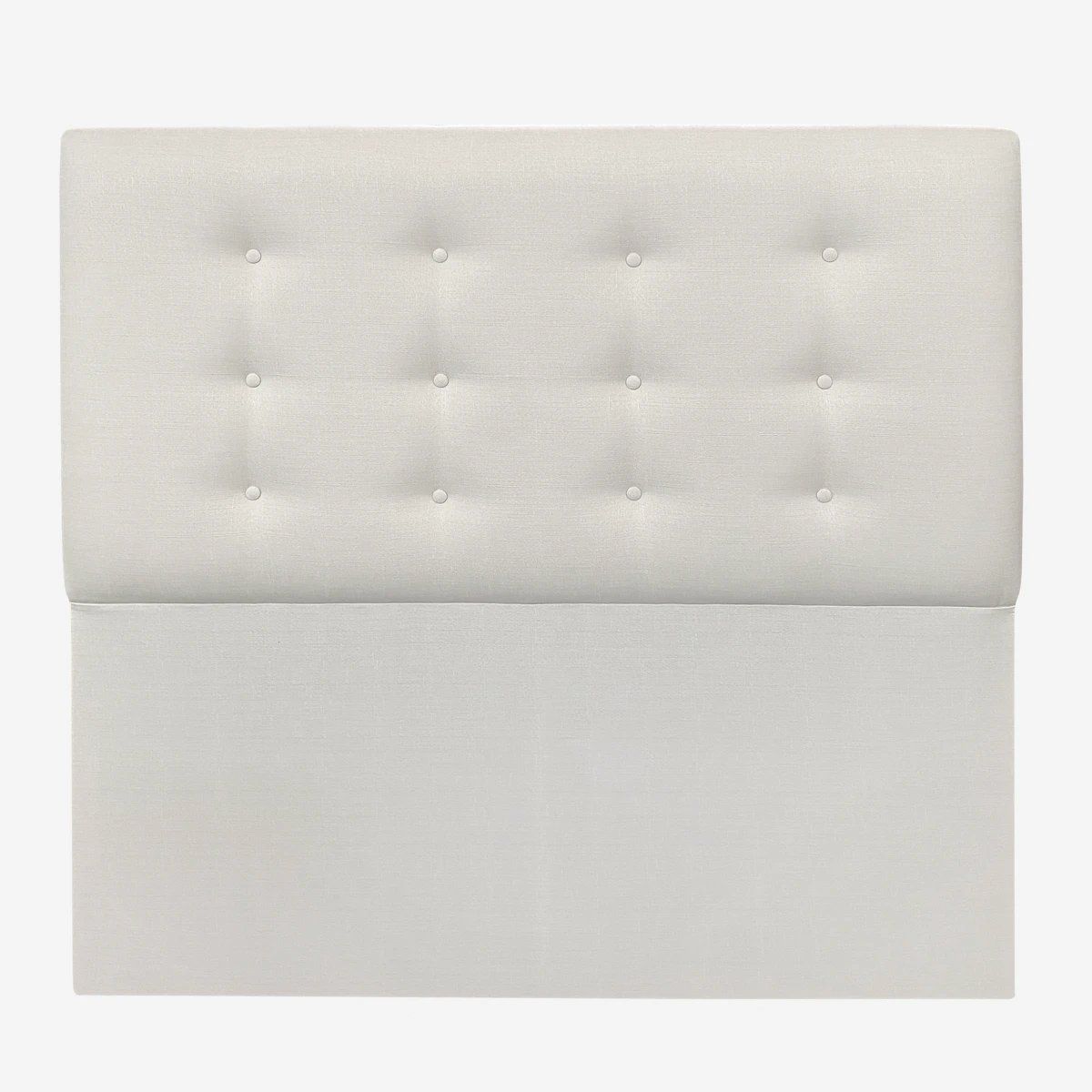 ESPACIO HOGAR - Respaldo de Cama Botoné Premium Lino Crema - 2 Plazas