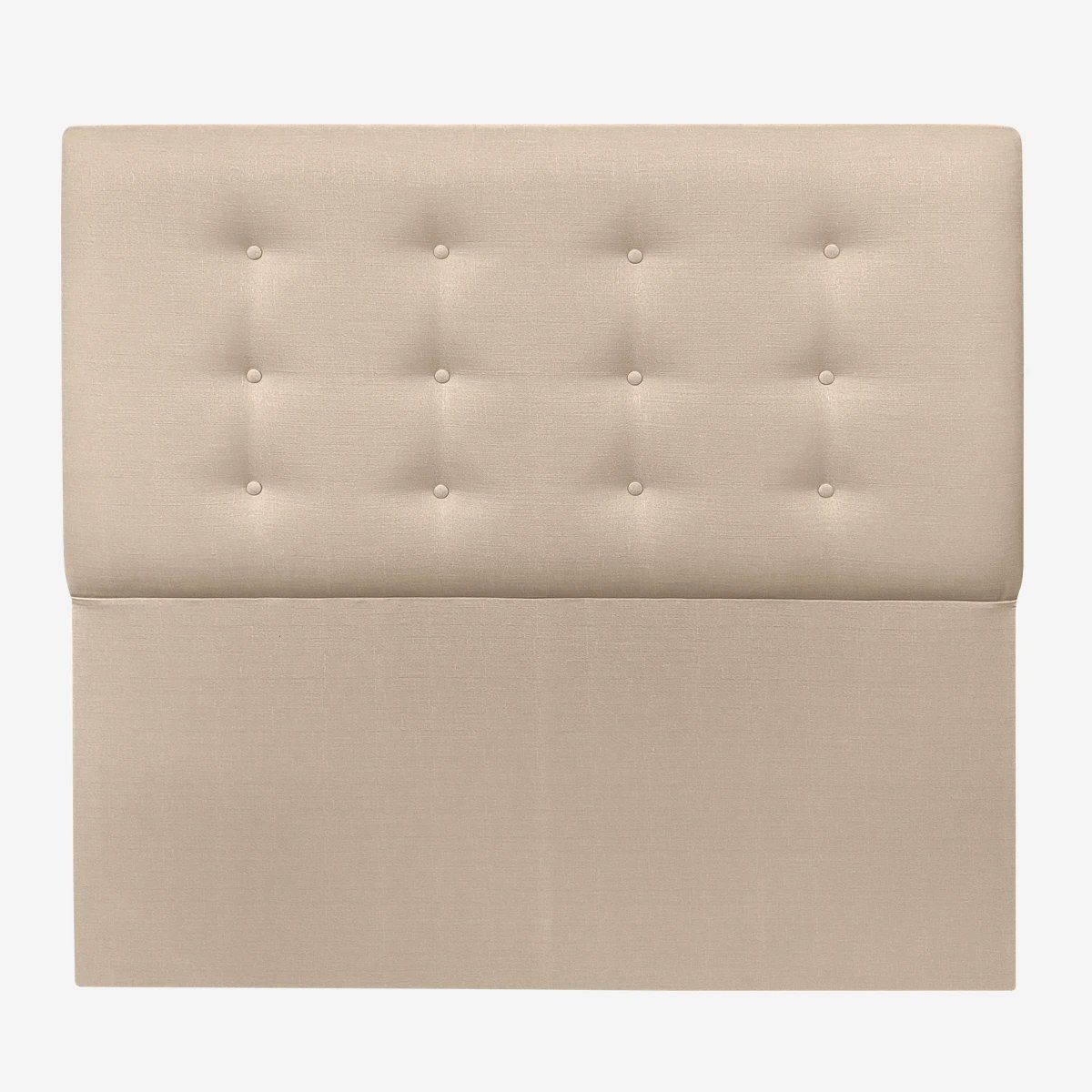 ESPACIO HOGAR - Respaldo de Cama Botoné Premium Lino Beige - Queen