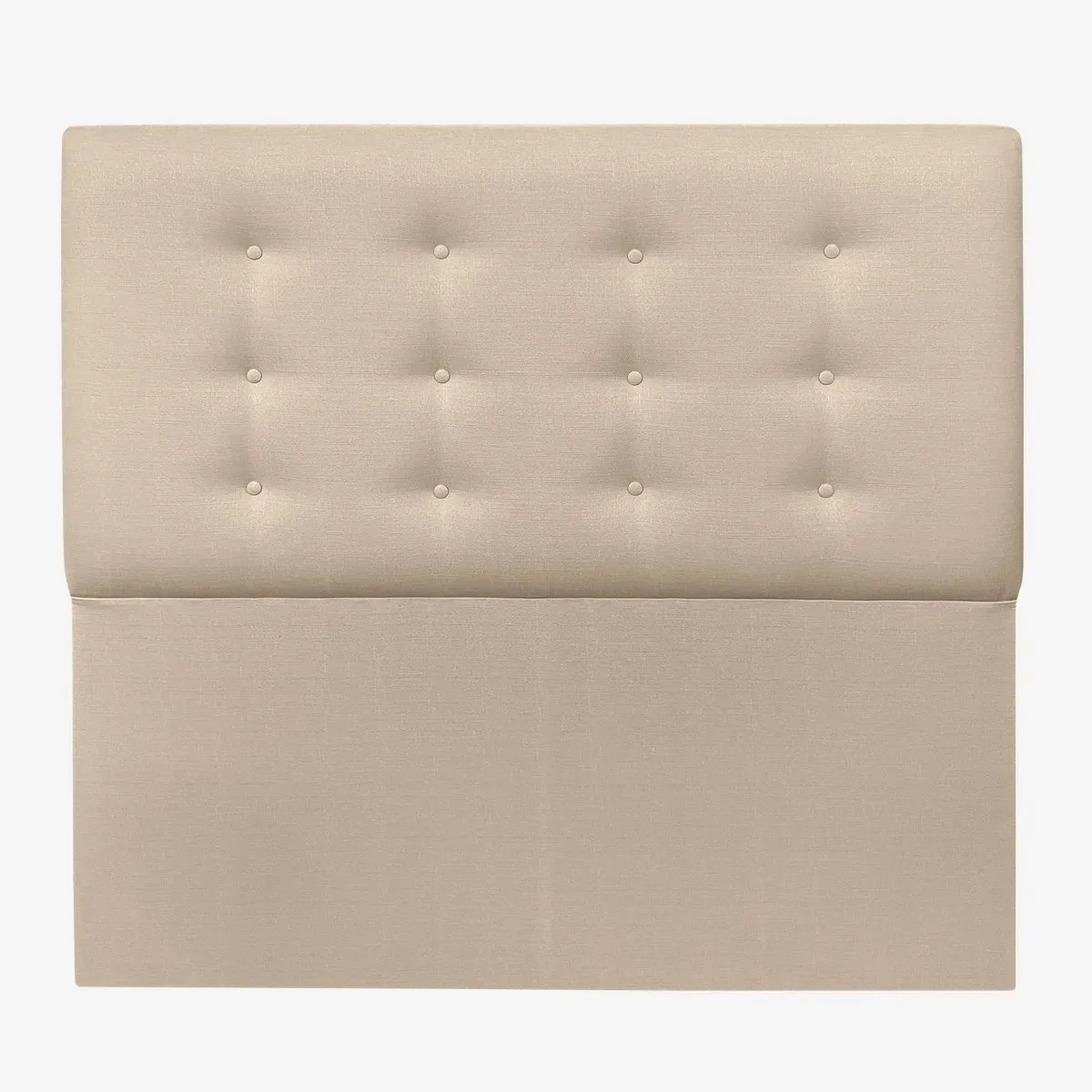 ESPACIO HOGAR - Respaldo de Cama Botoné Premium Lino Beige - Super King