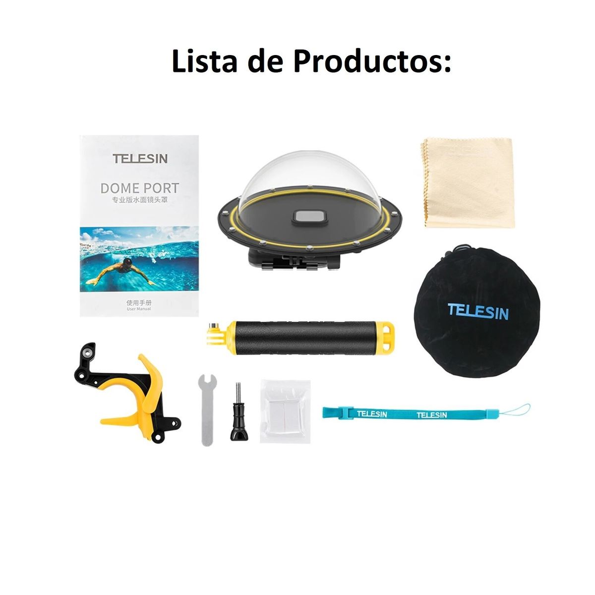 GENERICO - Domo Impermeable para Osmo DJI Action 3 - 4 - 5 Pro - Telesin