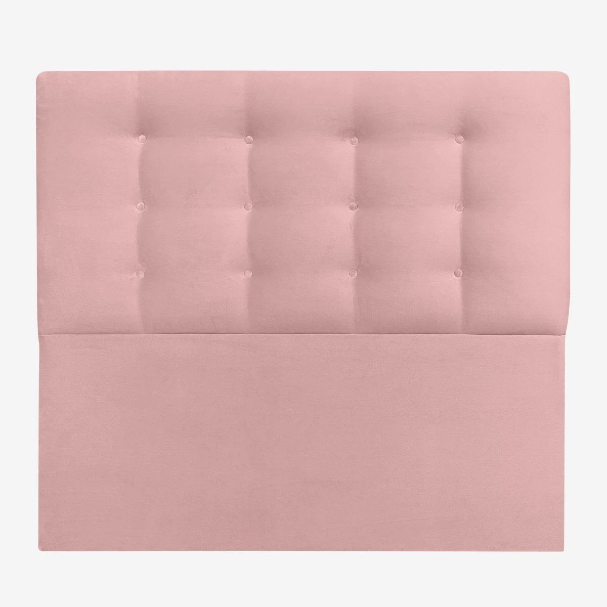 ESPACIO HOGAR - Respaldo de Cama Botoné Premium Felpa Rosado Claro - 1 Plaza