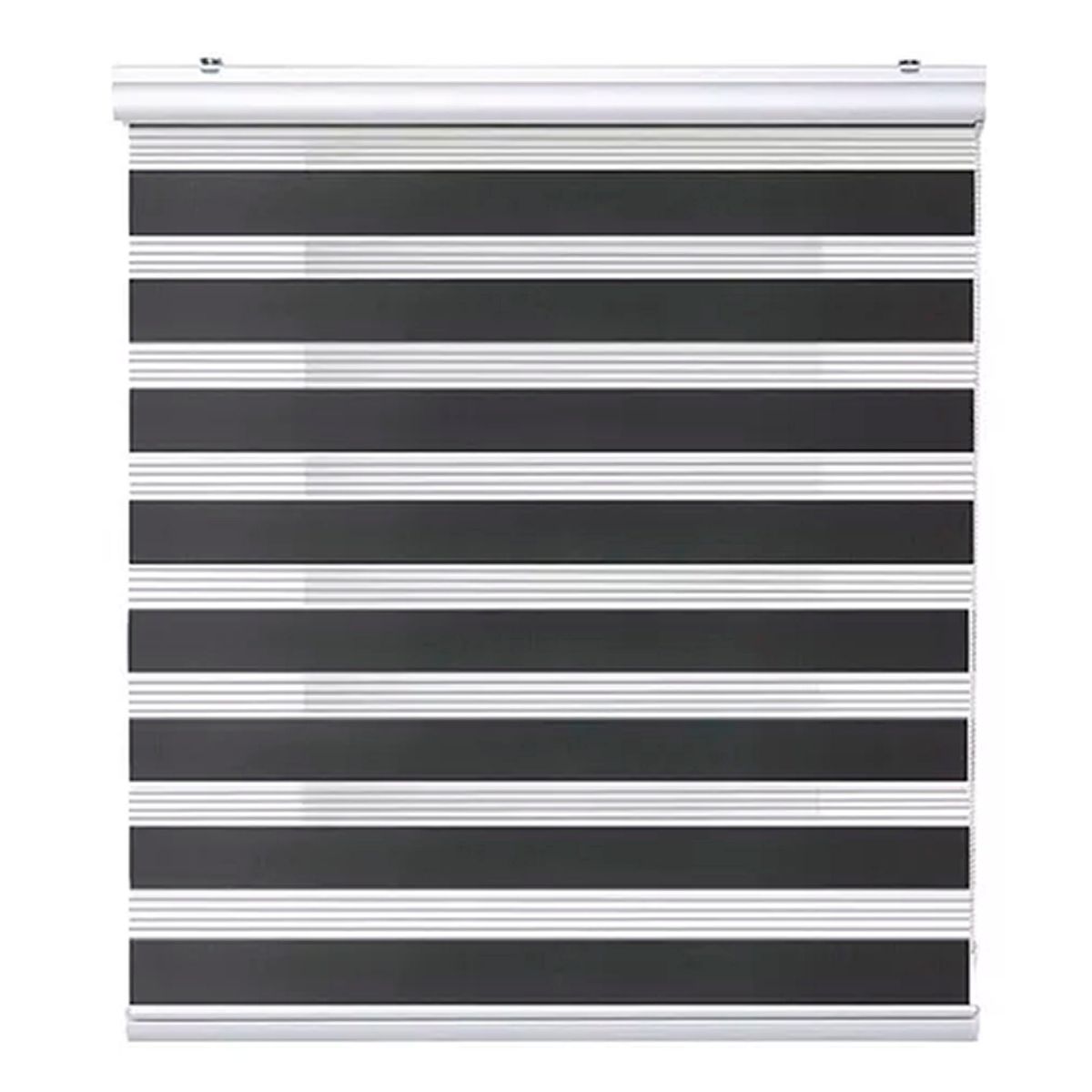 OFERTABKN - Cortina Roller Duo Zebra Dia Y Noche Persiana 100x180cm Negro