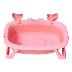 OFERTABKN - Tina Bañera Plegable Para Bebe Diseño de Cangrejo Rosa