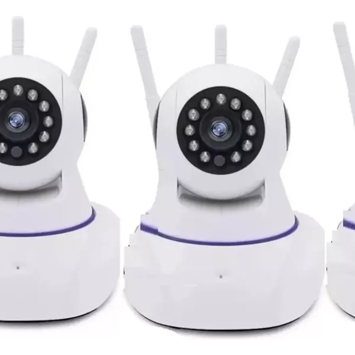 SHOP EHOME BAG - Cámaras Seguridad Ip 360° Wifi Hd Visión Nocturna Color Blanco Pack X3