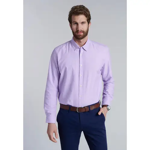 FEROUCH - Camisa Sport Oxford Morado Ferouch_.