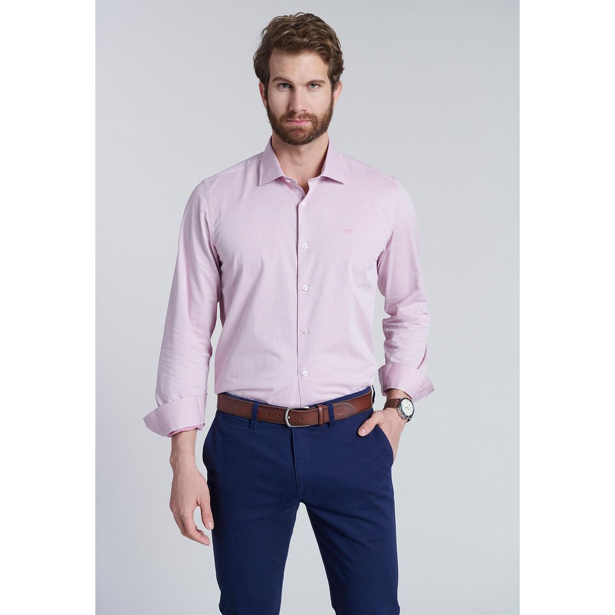 FEROUCH - Camisa Jacquard Giorgia Sc Morado Ferouch