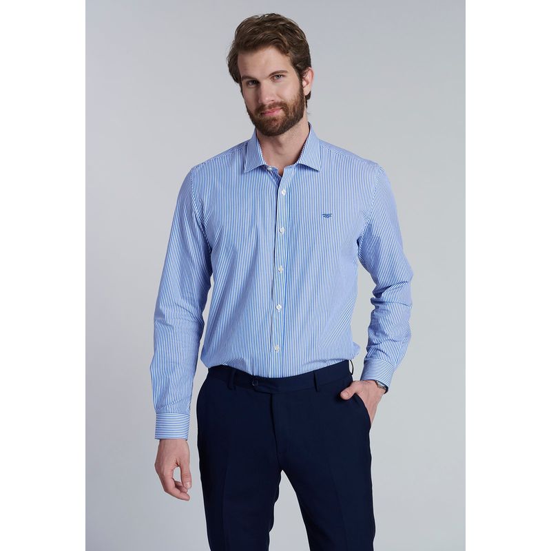FEROUCH - Camisa Striped Oregon Sc Azul Ferouch_.