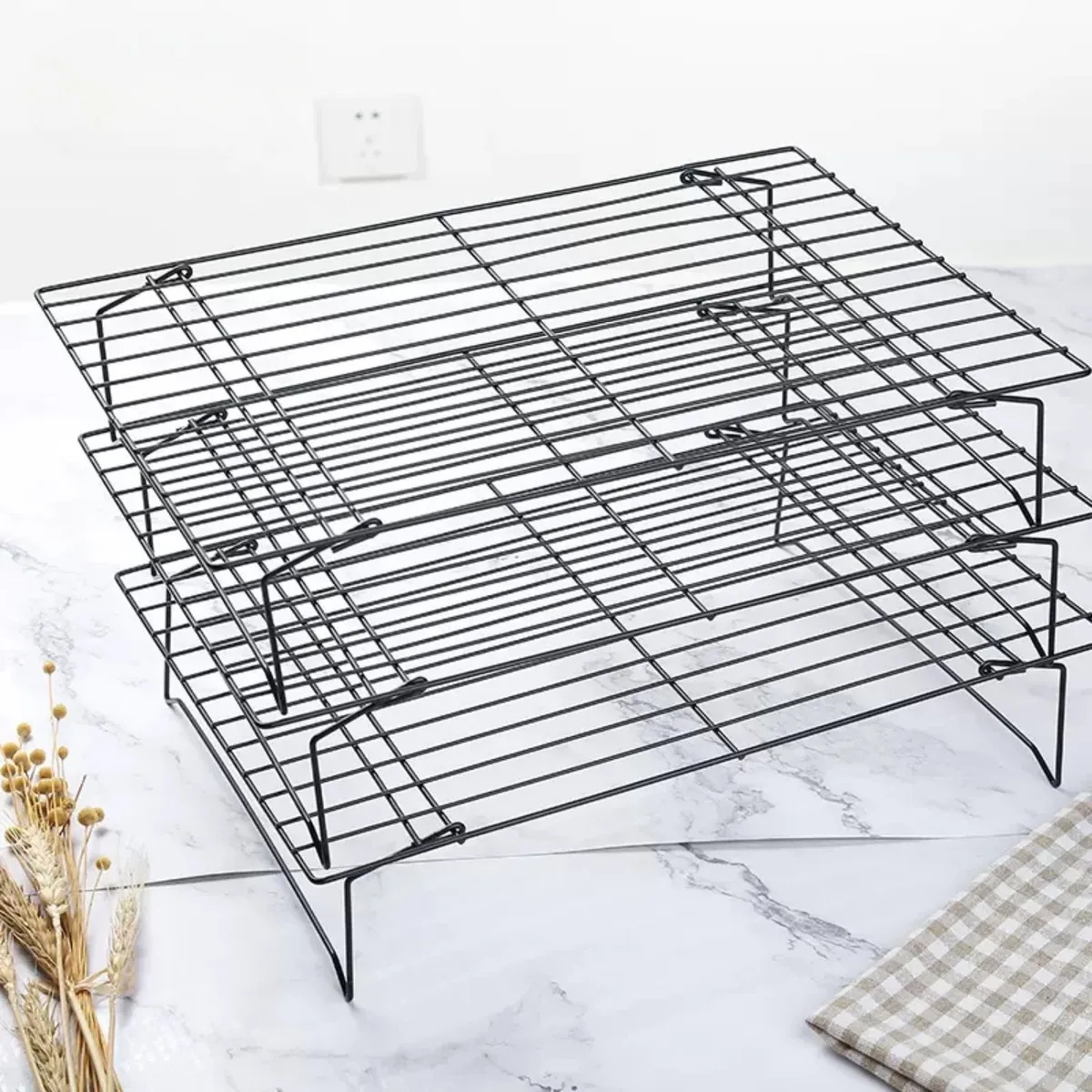 HOMESTAR - Rejilla Enfriadora Plegable para Repostería Herramientas de Cocina