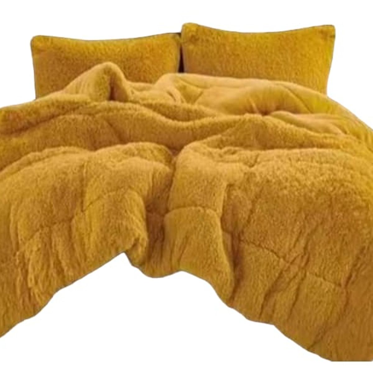 CHINA - Cubre cama  peludo con chiporro 2pz, mas 2 fundas para almohada