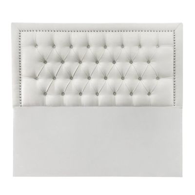 Imagen 2 del producto Respaldo de Cama Capitoné Frame Tachas Lino Crema - Super King