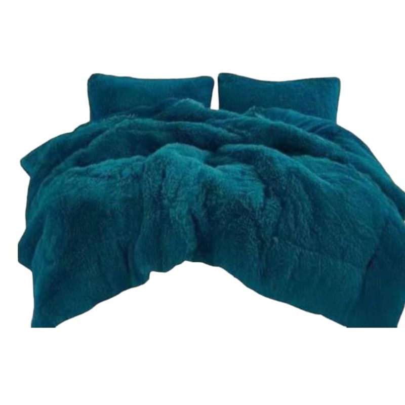 CHINA - cubre cama 2pz peludito con chiporro premium