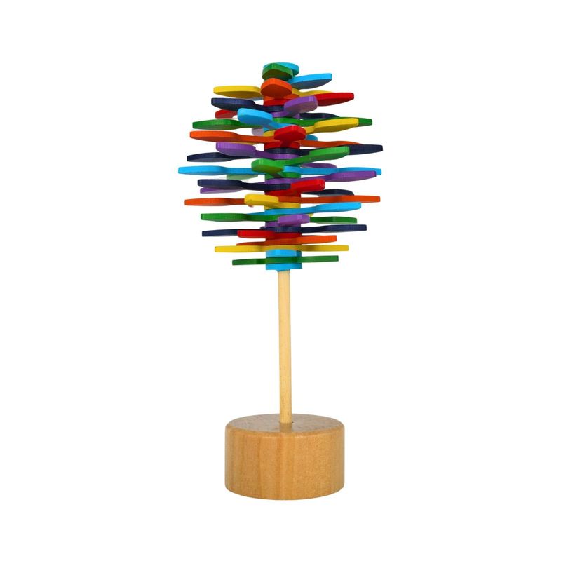 SOLEIO - Juguete Piruleta Giratoria De Madera Vívido