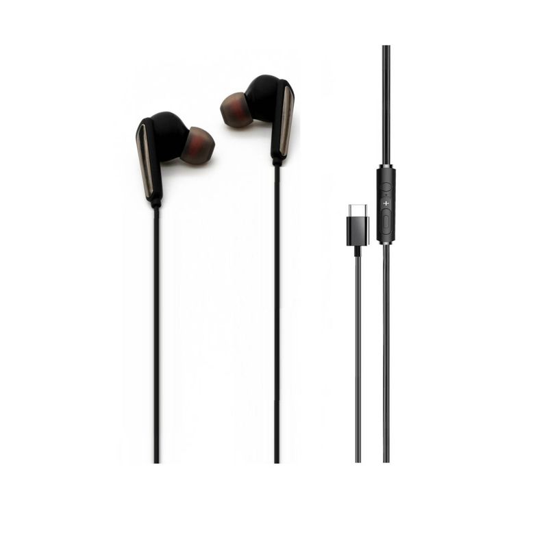 TECMASTER - Audífono Tipo C Hi-Fi Manos Libre Tecmaster Negro